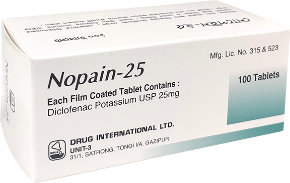 Tablet Nopain25 mg (100 pcs)